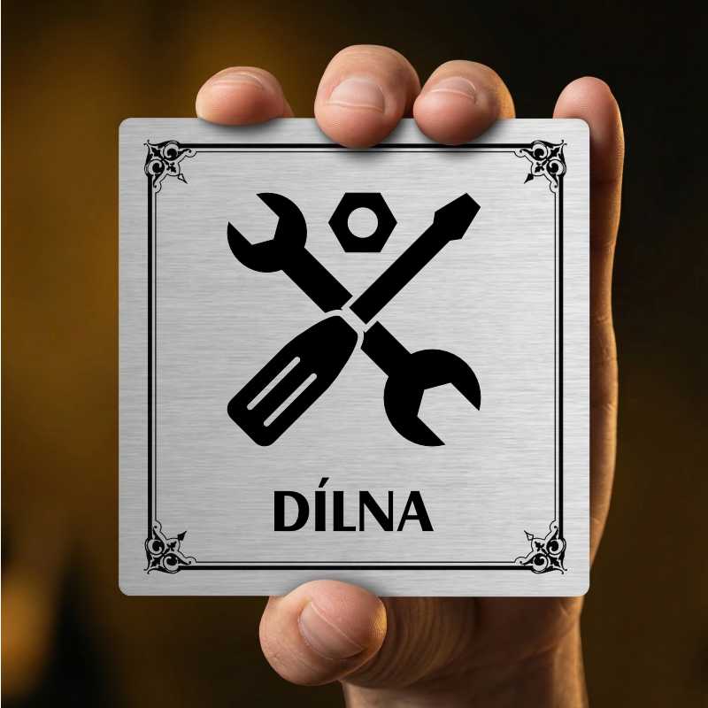 Dílna, 80x80mm, zlatá, Kansas